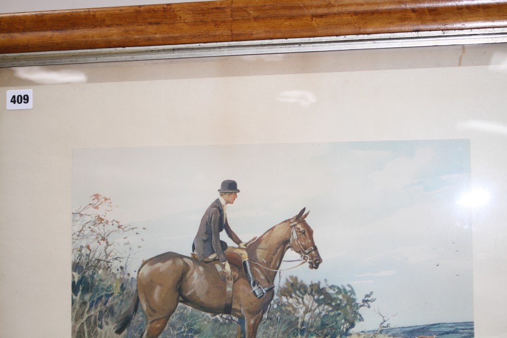 Charles Johnson Payne - Snaffles, chromolithograph, The Varmint Little Lady on a Wiry Little Oss, signed in pencil, 49.5 x 71.5cm